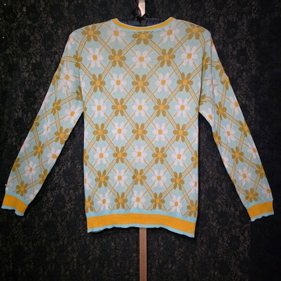 Happy Sheep Floral Wool/Cashmere Blend Sweater S - Picture 5 of 8